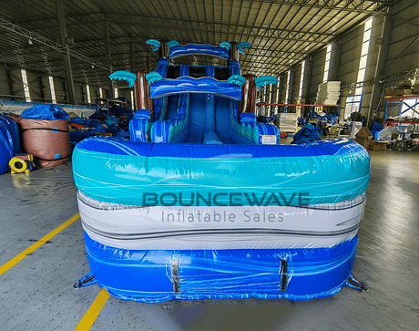 16ft Cayman Crush Hybrid Dual Lane Inflatable Water Slide - BounceWave Inflatable Sales