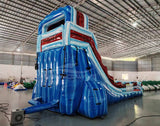 17ft Star Spangled Splash Slim Single Lane Inflatable Water Slide - BounceWave Inflatable Sales