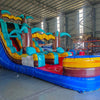 17ft Tropic Shock Slim Single Lane Inflatable Water Slide - BounceWave Inflatable Sales