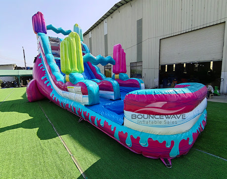 18ft Freeze Pop Falls Single Lane Water Slide