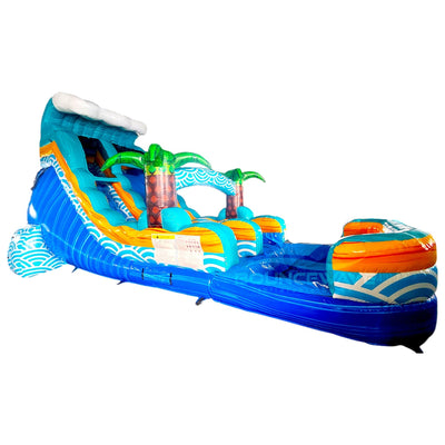 18ft Akua Falls Commercial Single Lane Inflatable Water Slide - BounceWave Inflatable Sales