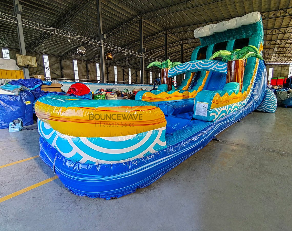 18ft Akua Falls Hybrid DL Inflatable Water Slide - BounceWave Inflatable Sales