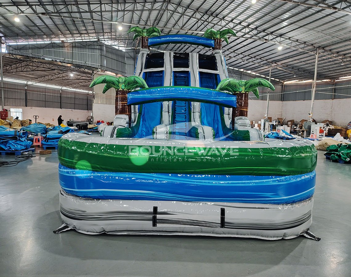 18ft Aloha Splash Dual Lane Water Slide – Center Climb