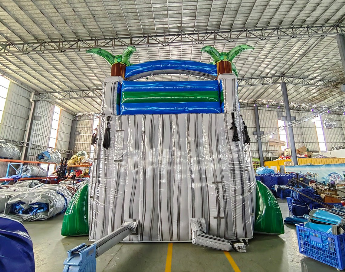 18ft Aloha Splash Hybrid Dual Lane Inflatable Water Slide - BounceWave Inflatable Sales
