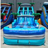 18ft Bahama Blast Dual Lane Water Slide – Center Climb - BounceWave Inflatable Sales