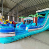 18ft Bahama Wave SL Water Slide with Inflated Splash Pad - BounceWave Inflatable Sales