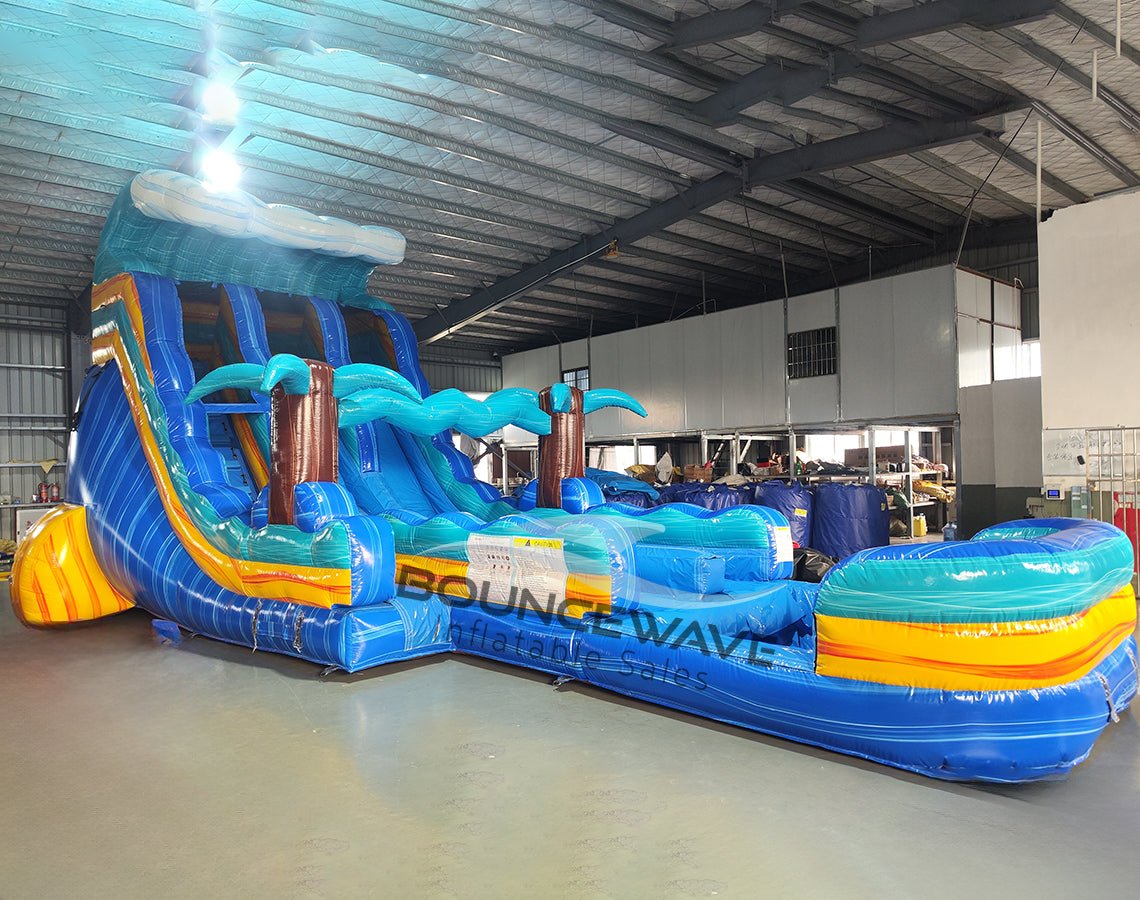 18ft Bimini Wave Dual Lane Hybrid Water Slide - BounceWave Inflatable Sales