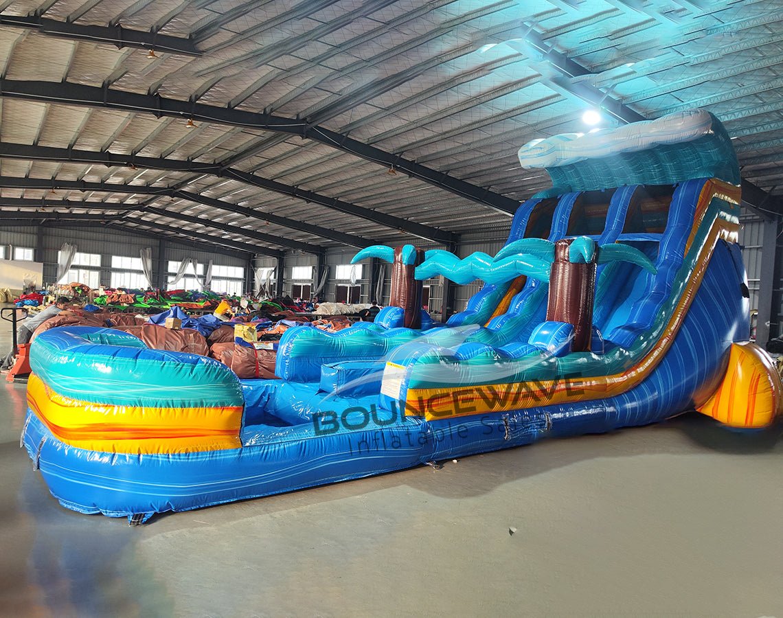 18ft Bimini Wave Dual Lane Hybrid Water Slide - BounceWave Inflatable Sales