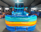 18ft Bimini Wave Dual Lane Hybrid Water Slide - BounceWave Inflatable Sales