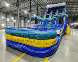 18ft Bimini Wave Dual Lane Water Slide – Center Climb - BounceWave Inflatable Sales