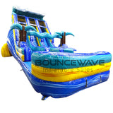 18ft Bimini Wave Dual Lane Water Slide – Center Climb - BounceWave Inflatable Sales