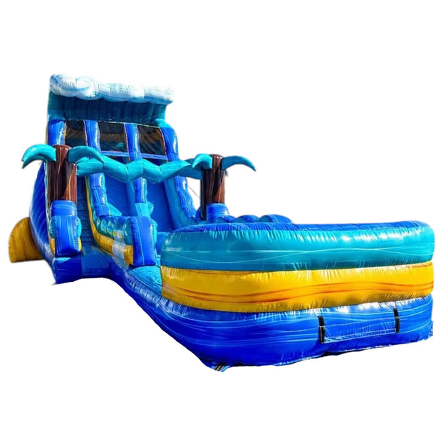 18ft Bimini Wave Dual Lane Water Slide – Hybrid - BounceWave Inflatable Sales