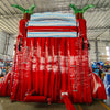 18ft Crimson Bay Dual Lane Hybrid Inflatable Water Slide - BounceWave Inflatable Sales