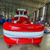 18ft Crimson Bay Dual Lane Hybrid Inflatable Water Slide - BounceWave Inflatable Sales