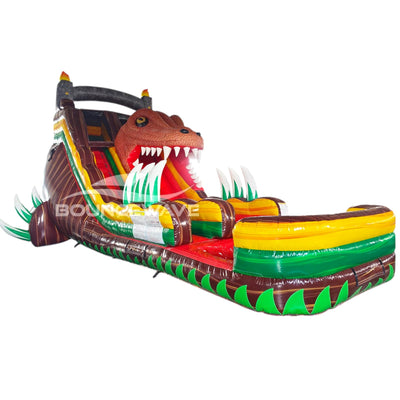 18ft Dino Rage Commercial Single Lane Inflatable Water Slide - BounceWave Inflatable Sales