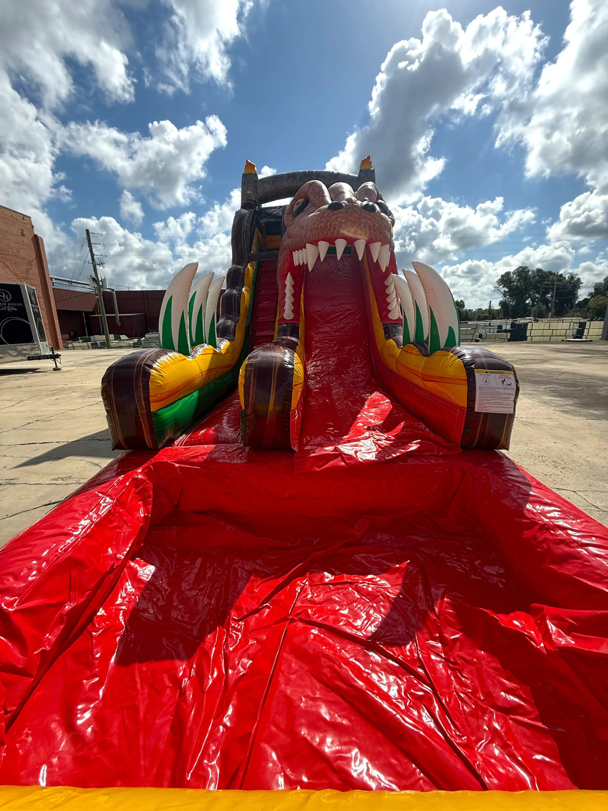 18ft Dino Rage Commercial Single Lane Inflatable Water Slide - BounceWave Inflatable Sales