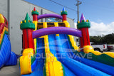 18ft Euro Marble Castle Dual Lane Hybrid Inflatable Water Slide - BounceWave Inflatable Sales