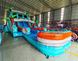 18ft Fiji Falls Hybrid Dual Lane Inflatable Water Slide - BounceWave Inflatable Sales