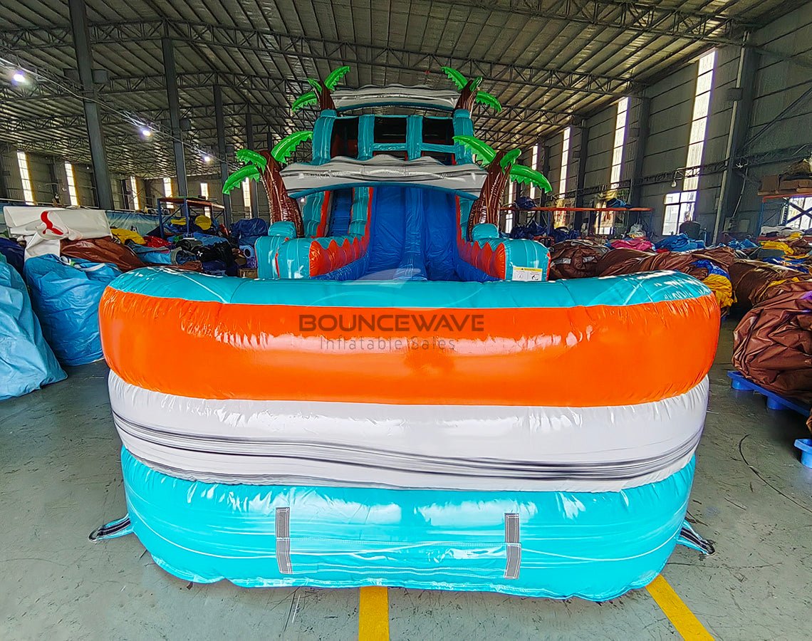 18ft Fiji Falls Hybrid Dual Lane Inflatable Water Slide - BounceWave Inflatable Sales