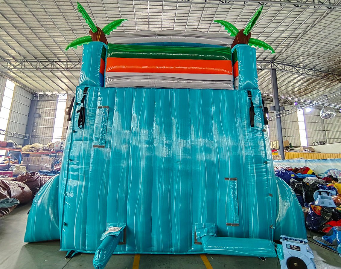 18ft Fiji Falls Hybrid Dual Lane Inflatable Water Slide - BounceWave Inflatable Sales