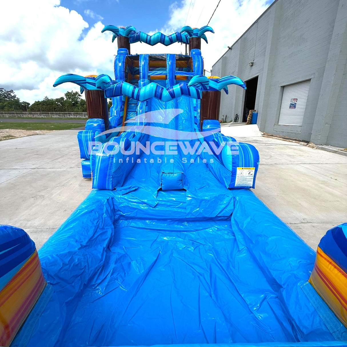 18ft Flashpoint Falls Hybrid Dual Lane Inflatable Water Slide - BounceWave Inflatable Sales