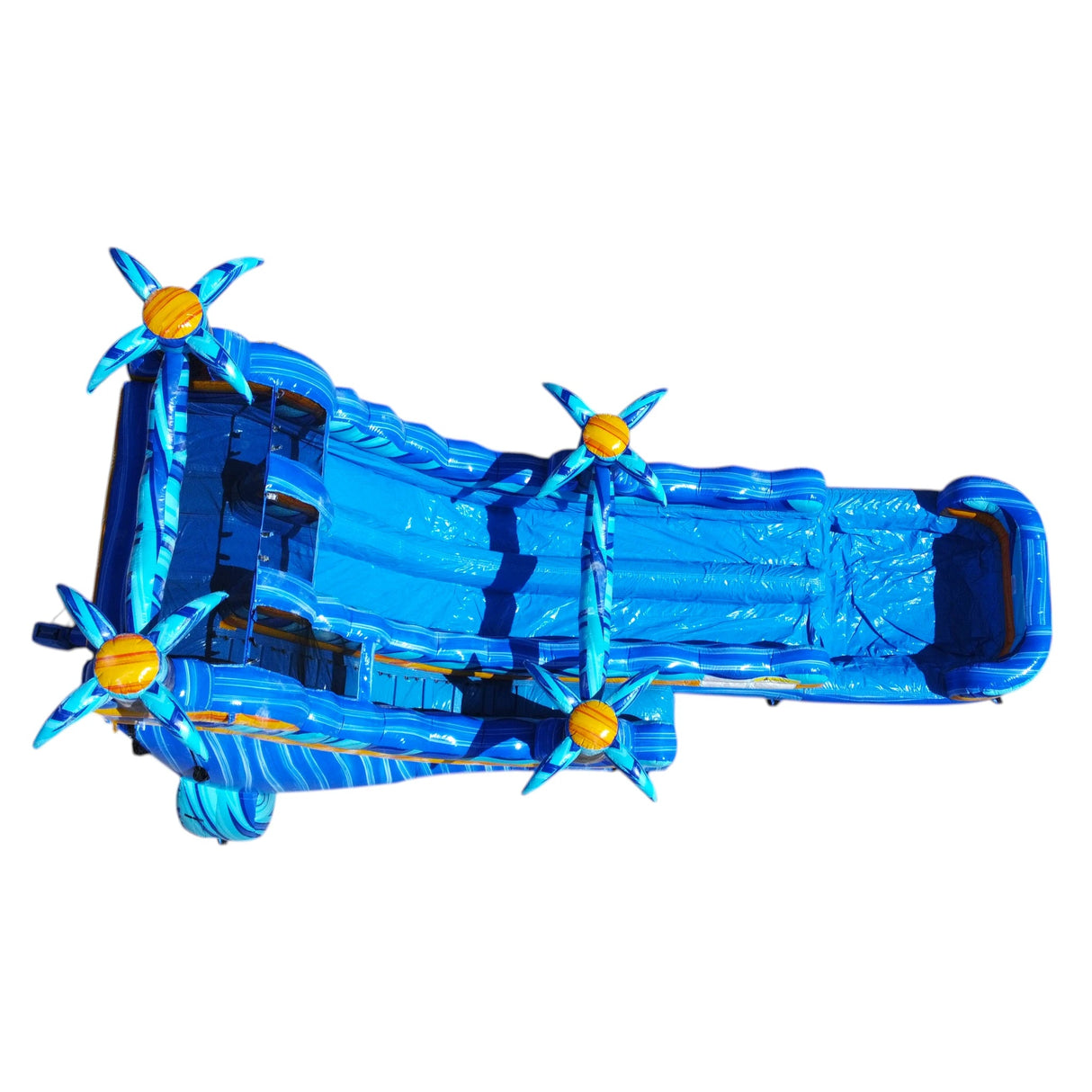 18ft Flashpoint Falls Hybrid Dual Lane Inflatable Water Slide - BounceWave Inflatable Sales
