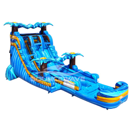 18ft Flashpoint Falls Hybrid Dual Lane Inflatable Water Slide - BounceWave Inflatable Sales