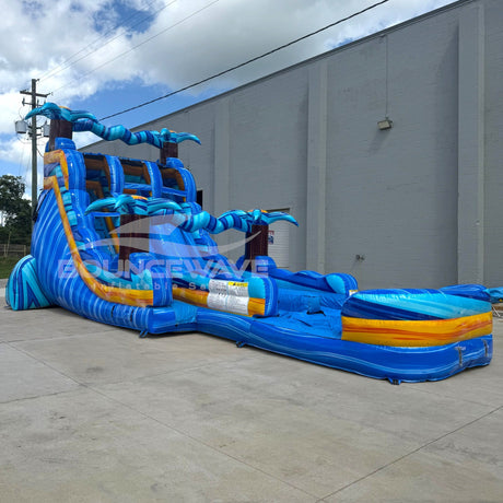 18ft Flashpoint Falls Hybrid Dual Lane Inflatable Water Slide - BounceWave Inflatable Sales