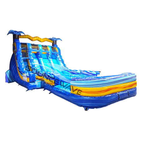 18ft Flashpoint Triple Lane Water Slide – Hybrid - BounceWave Inflatable Sales