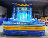 18ft Flashpoint Triple Lane Water Slide – Hybrid - BounceWave Inflatable Sales