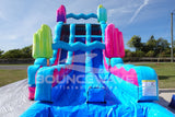 18ft Freeze Pop Falls Dual Lane Hybrid Inflatable Water Slide - BounceWave Inflatable Sales