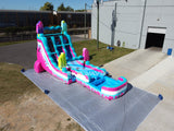 18ft Freeze Pop Falls Dual Lane Hybrid Inflatable Water Slide - BounceWave Inflatable Sales