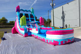 18ft Freeze Pop Falls Dual Lane Hybrid Inflatable Water Slide - BounceWave Inflatable Sales