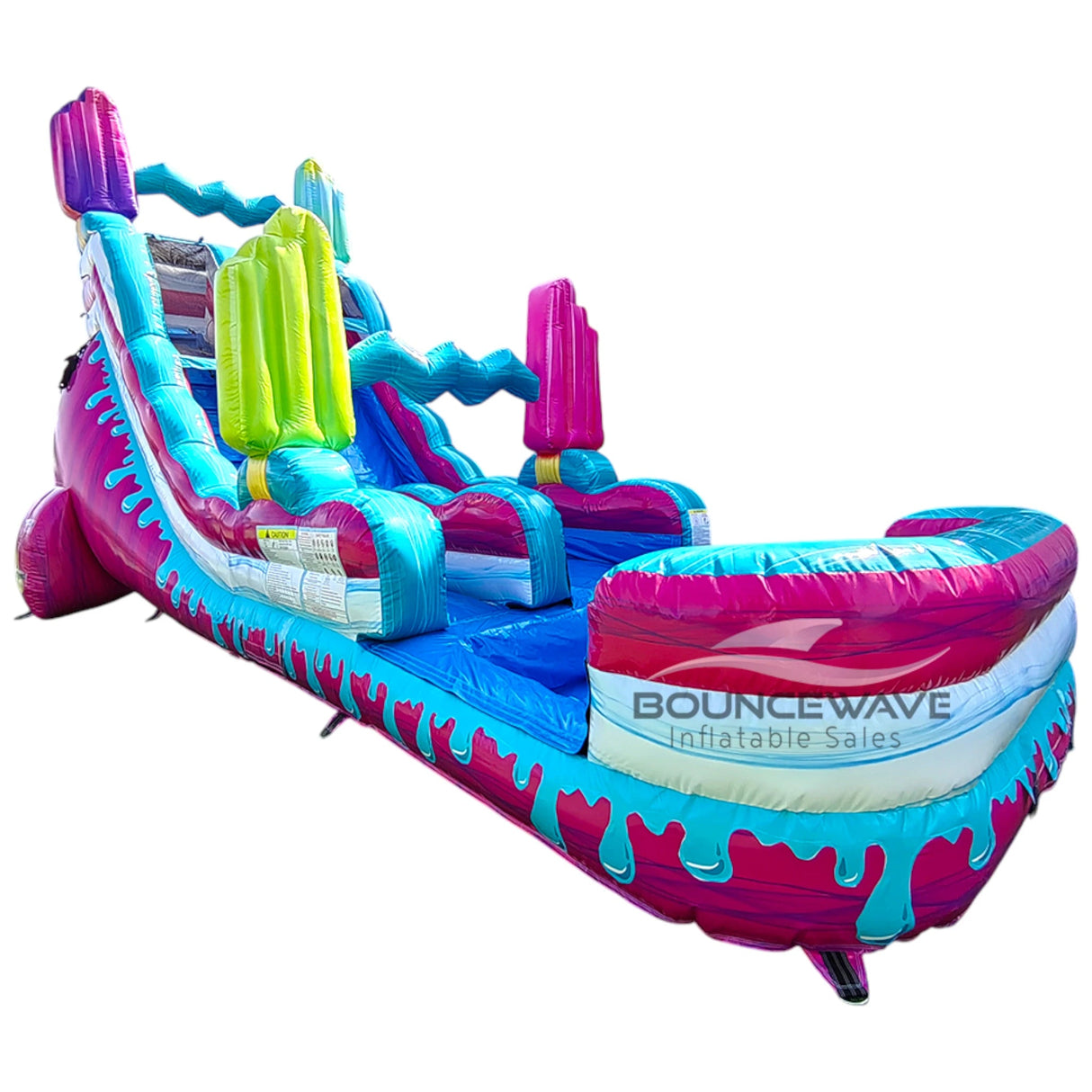 18ft Freeze Pop Falls Single Lane Water Slide - BounceWave Inflatable Sales