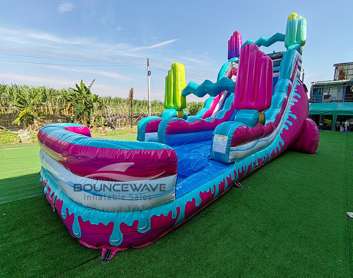 18ft Freeze Pop Falls Single Lane Water Slide | Commercial Inflatable