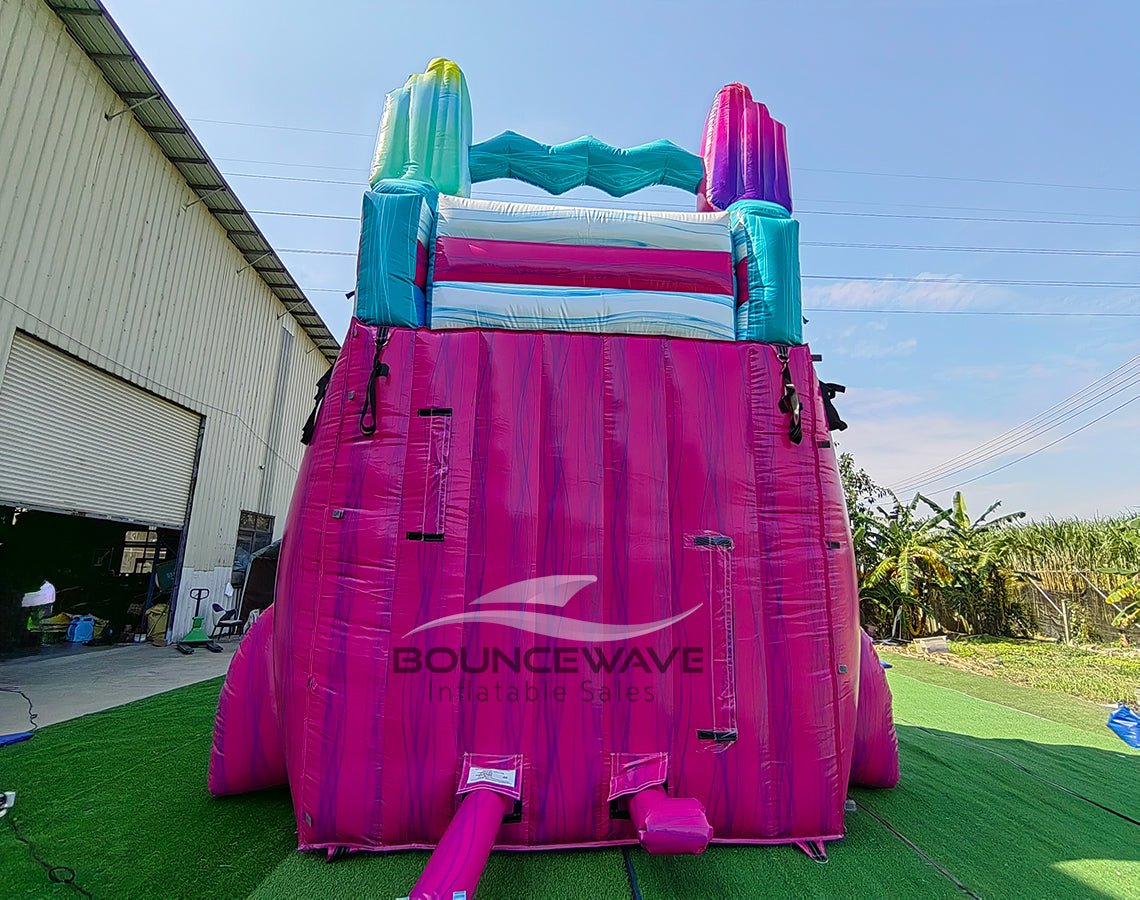 18ft Freeze Pop Falls Single Lane Water Slide - BounceWave Inflatable Sales