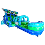 18ft GameFly Dual Lane Hybrid Inflatable Water Slide - BounceWave Inflatable Sales