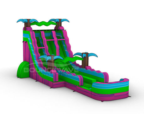 18ft GlowRider Dual Lane Hybrid Water Slide - BounceWave Inflatable Sales