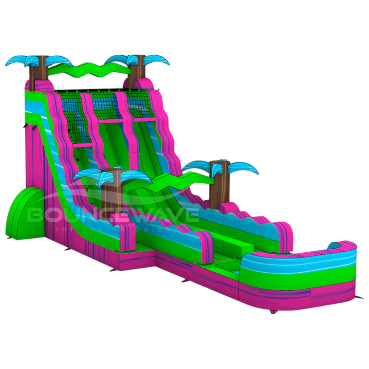 18ft GlowRider Dual Lane Hybrid Water Slide - BounceWave Inflatable Sales