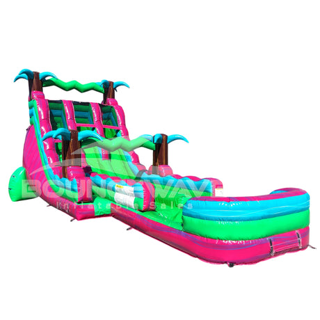18ft GlowRider Dual Lane Water Slide – Hybrid - BounceWave Inflatable Sales