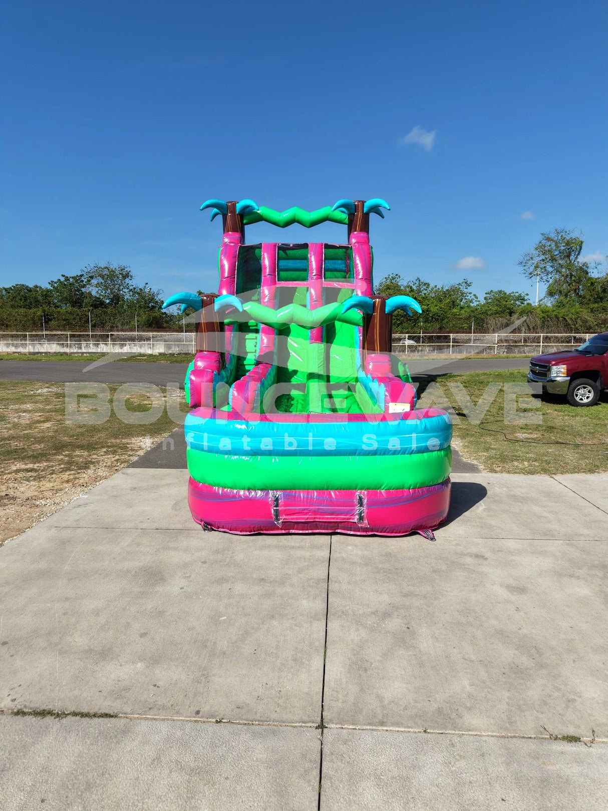 18ft GlowRider Dual Lane Water Slide – Hybrid - BounceWave Inflatable Sales
