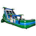 18ft Green Gush Dual Lane Water Slide – Center Climb