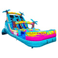 18ft Island Flow Palms Dual Lane Water Slide – Center Climb