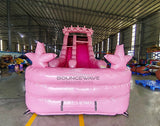 18ft Pink Glitter Commercial Single Lane Inflatable Water Slide - BounceWave Inflatable Sales