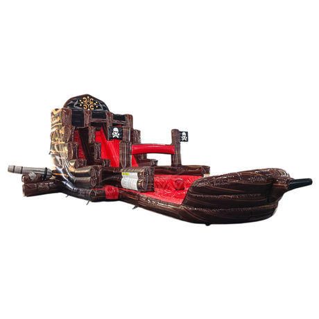 18ft Pirate Ship Dual Lane Hybrid Inflatable Water Slide - BounceWave Inflatable Sales