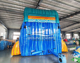18ft Poseidon Plunge Hybrid Dual Lane Inflatable Water Slide - BounceWave Inflatable Sales