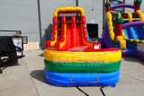 18ft Primary Marble Dual Lane Classic Hybrid Inflatable Water Slide - BounceWave Inflatable Sales