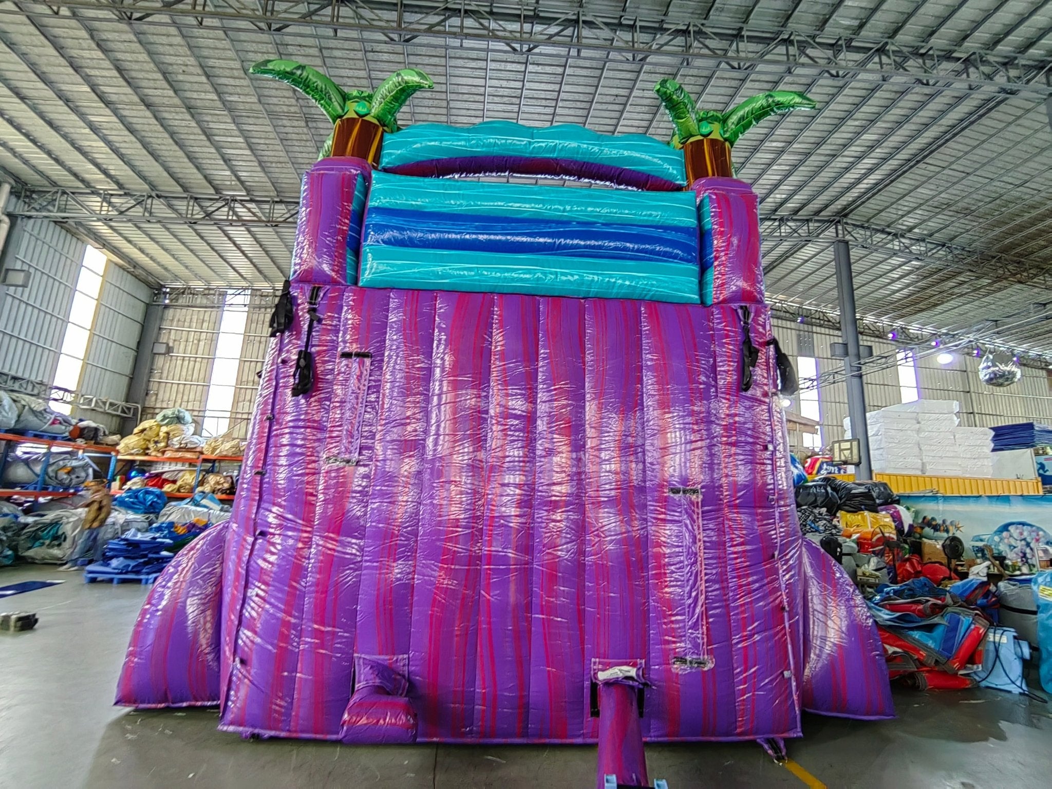 18ft Purple Plunge Dual Lane Water Slide – Hybrid