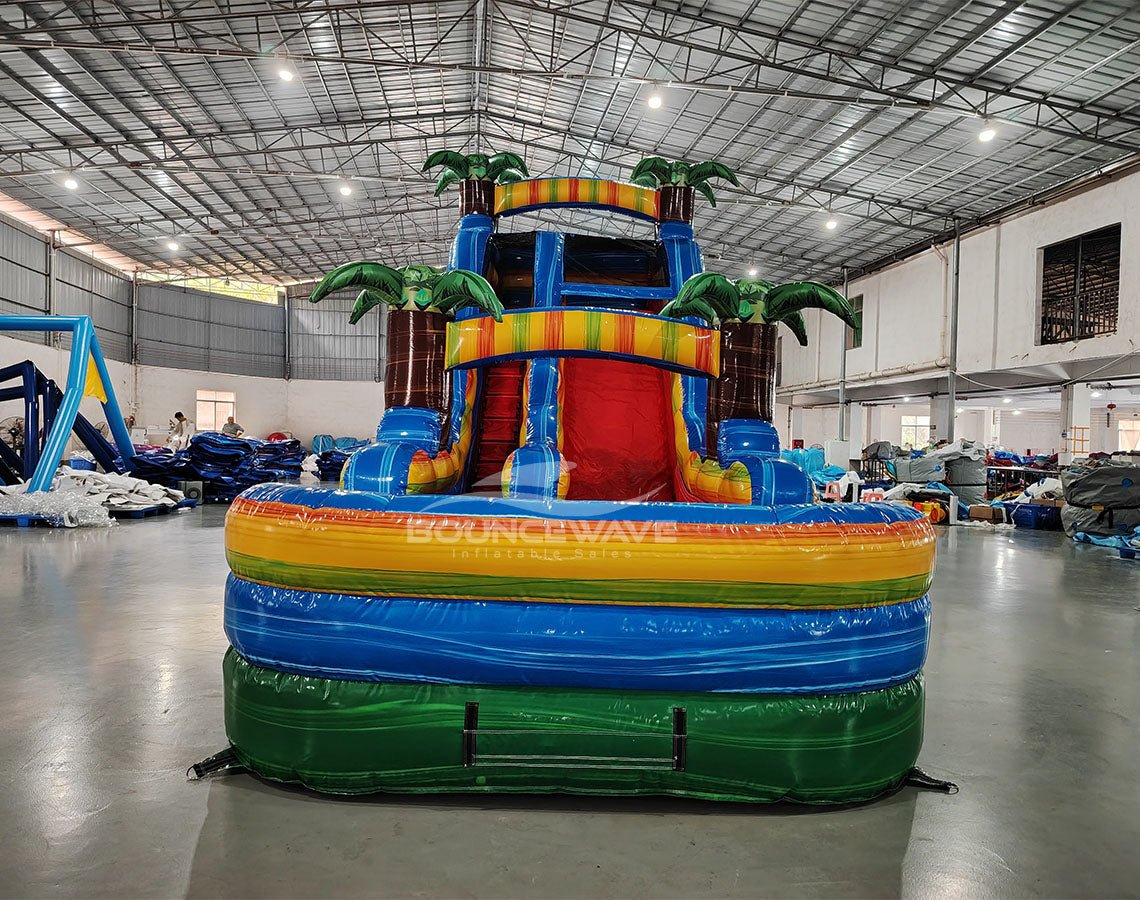 18ft Reggae Rush Commercial Single Lane Inflatable Water Slide - BounceWave Inflatable Sales