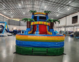 18ft Reggae Rush Commercial Single Lane Inflatable Water Slide - BounceWave Inflatable Sales